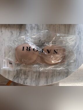 NWT Natori Pure Luxe Strapless Contour Underwire Bra in Cafe SZ 34B